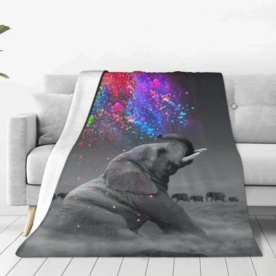 Ful elephants Одеяла Флис Весна Осень Животные Многофункциональные Мягкие Пледы для Дома Офиса Постельное белье Пледы#