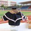 30cm Plush Bear Graduation Costume, Multi-color Doll Graduation Gown & Cap Decorative Accessories