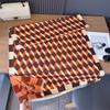 Imitation Cashmere Retro Plaid Pattern Simple Rhombus Pattern Printing Personality High-End Scarf Women