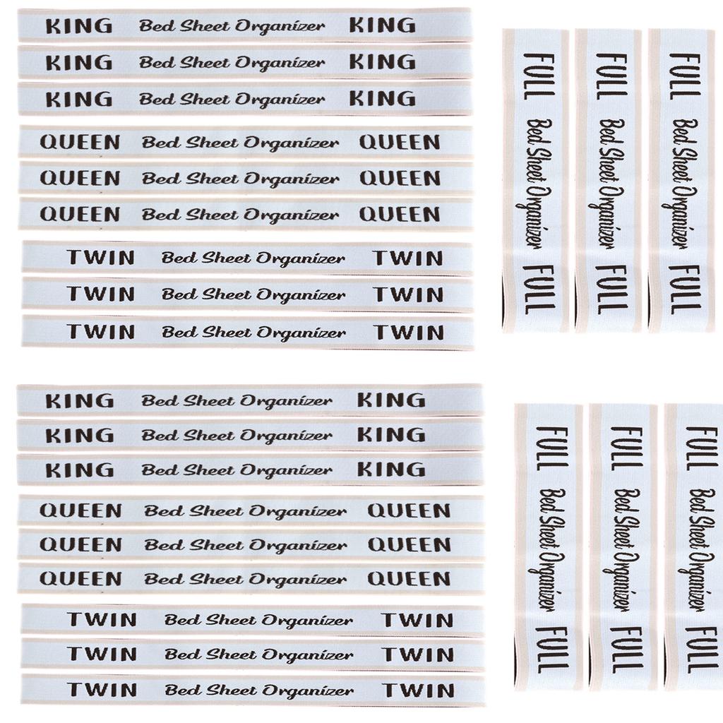 12Pcs Bed Sheet Organizer Bands Set Polyester Bed Sheet Organizer Elastic Polyester Bedding Straps King Full Twin Queen Label