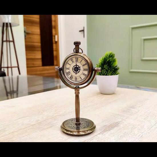 Настольные часы, твердая латунная подставка, морской антикварный ~ подвесной декор для стола