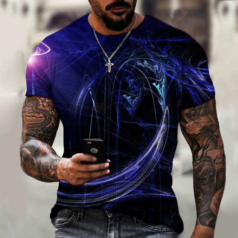 3D цифровая печать Faucet Series Printed Summer Casual Round Neck Youth Football