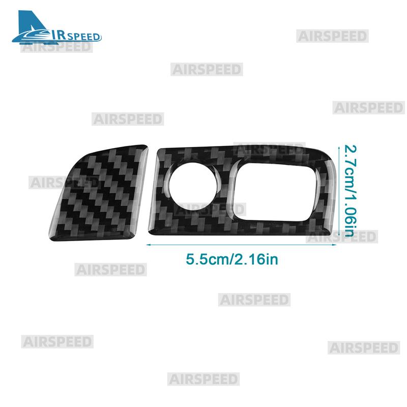 Real Soft Carbon Fiber Sticker Car Copilot Toolbox Switch For Mercedes Benz SL Class R230 2003-2006 2007 2008 2009 2010 2011