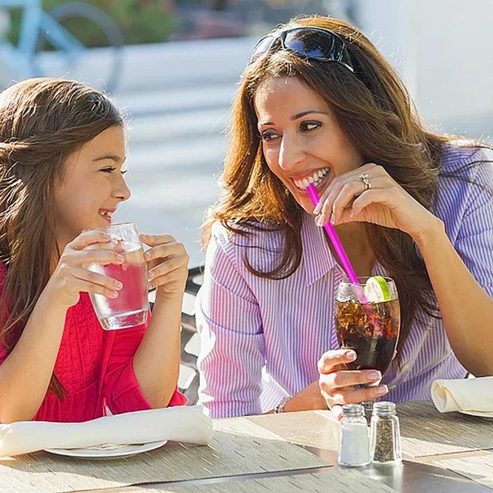 50Pcs Plastic Spoon Straws Drinking Straw Color Milkshake Smoothie Spoon Straw for Party Bar Birthday Wedding Wholesale