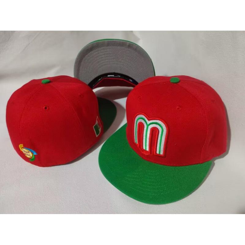 Mexico team closed-top cap Mexico Embroidered hip-hop cap Fully Enclosed Baseball Cap Letters M Cap