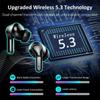 Беспроводные наушники-вкладыши Bluetooth-наушники 5.3 40H Наушники Басовые стереонаушники с микрофоном и шумоподавлением Наушники-вкладыши USB-C со светодиодным дисплеем IP7 Водонепроницаемый спорт