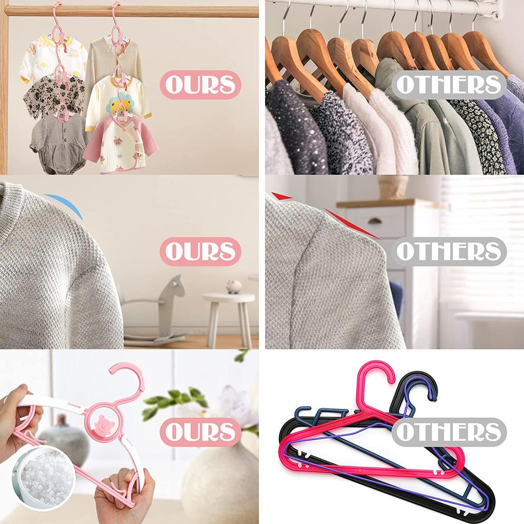Non-slip Baby Clothes Hanger Adjustable Storage Hangers Cute Kids Clothes Organizer Closet Children Baby Coats Rack