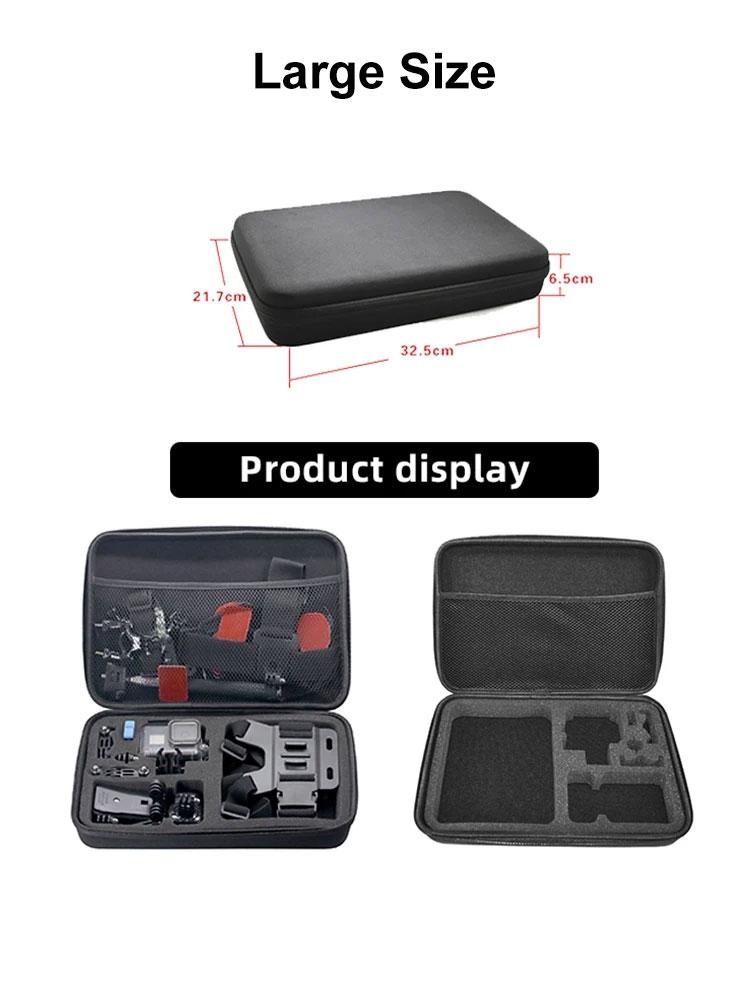 Большой чехол для хранения и переноски для GoPro Hero 12 11 10 9 8 7 6 SJCAM Insta360 X2 X3 X4 DJI Osmo Action 4 3 2 Аксессуары для камер