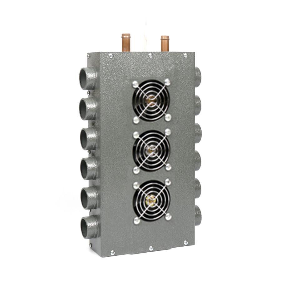 Универсальный обогреватель 12 В, двухсторонний, 12 портов, 18 проходов, полностью медная катушка для автомобиля, грузовика, винтажного маслкара, под приборную панель, металлический корпус