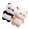 Panda Soft Plush Keyring With Short Plush Material For School Bag Decor