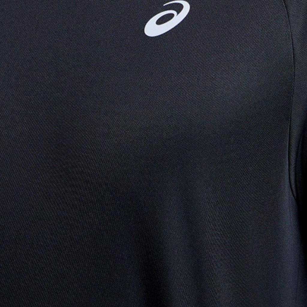 Asics Пуловер с круглым вырезом, удобная повседневная футболка с длинным рукавом, мужские топы, черные 2011D047-001