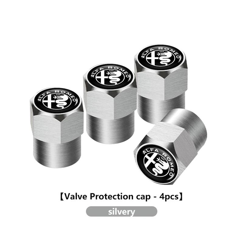 WEJKM1 Car Stickers For Alfa Romeo 4Pcs Car Tire Valve Value Protection Caps Badge Accessories For Alfa Romeo 159 Giulietta 156 147 Giu