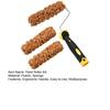 3Pcs Handheld Paint Roller Kit Ergonomic Handle Washable Reusable Multipurpose Paint Rollers Texture Pattern Roller Brush Tools