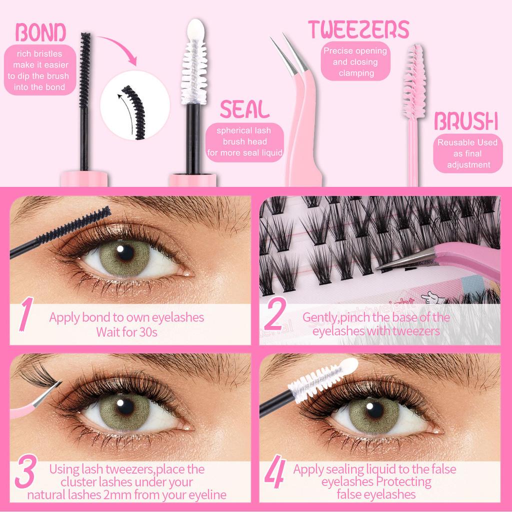 640 пучков натуральных густых одиночных пучков накладных ресниц для ежедневного использования 10-18 мм DIY сегментированные D-завиток волосы