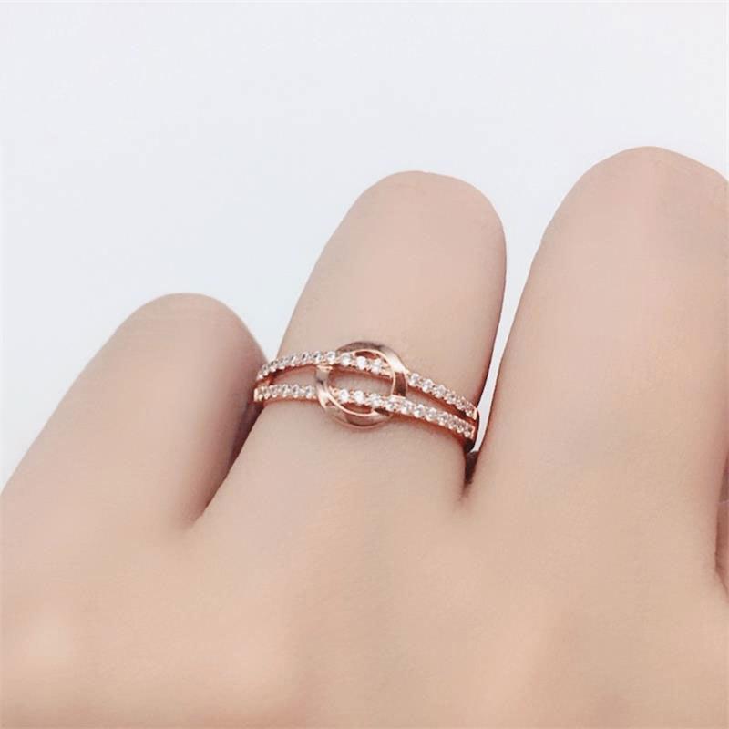 Русское кольцо-узел из 585 фиолетового золота, простое высококлассное design, кольцо с регулировкой цвета, позолоченное розовым золотом