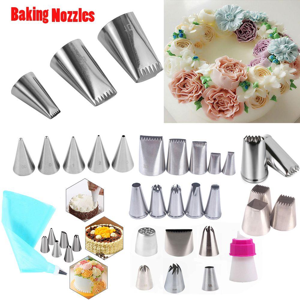 Cupcake Pastry Tips Stainless Steel Icing Piping Nozzles Cake Decorating Ice Cream Tool Baking Mold