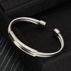 18K Gold Plated Stainless Steel Open Cuff Bracelet Open Design Adjustable Punk Men Jewelry Jewelry Bangle