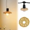 1Pc Rattan Gift Ceiling Ins Lampshade Nordic Style Light Cover Home Decor Living Room