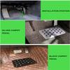 Aluminum Car Floor Mat Non-slip Rubber Heel Plate Pedal Carpet Foot Pad Black X1
