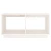  Coffee Table, White, 80x50x40 Cm, Solid Pine Wood