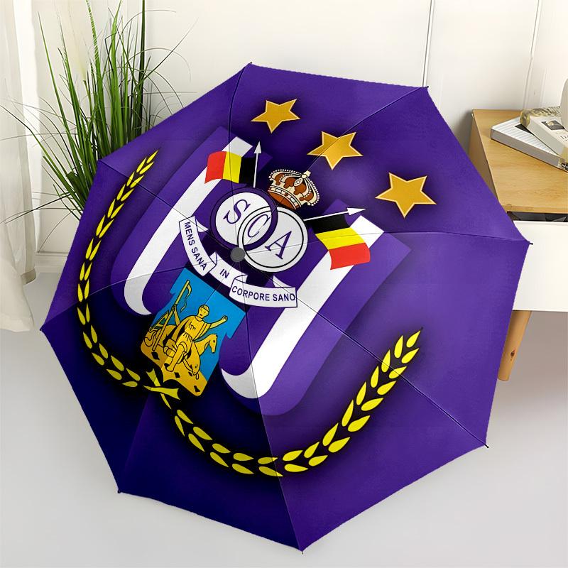 RSC Anderlecht Automatic Opening and Closing, 8 rib Structure Portable Umbrella, Suitable for Men and Women in All Seasons Perfect Gift for