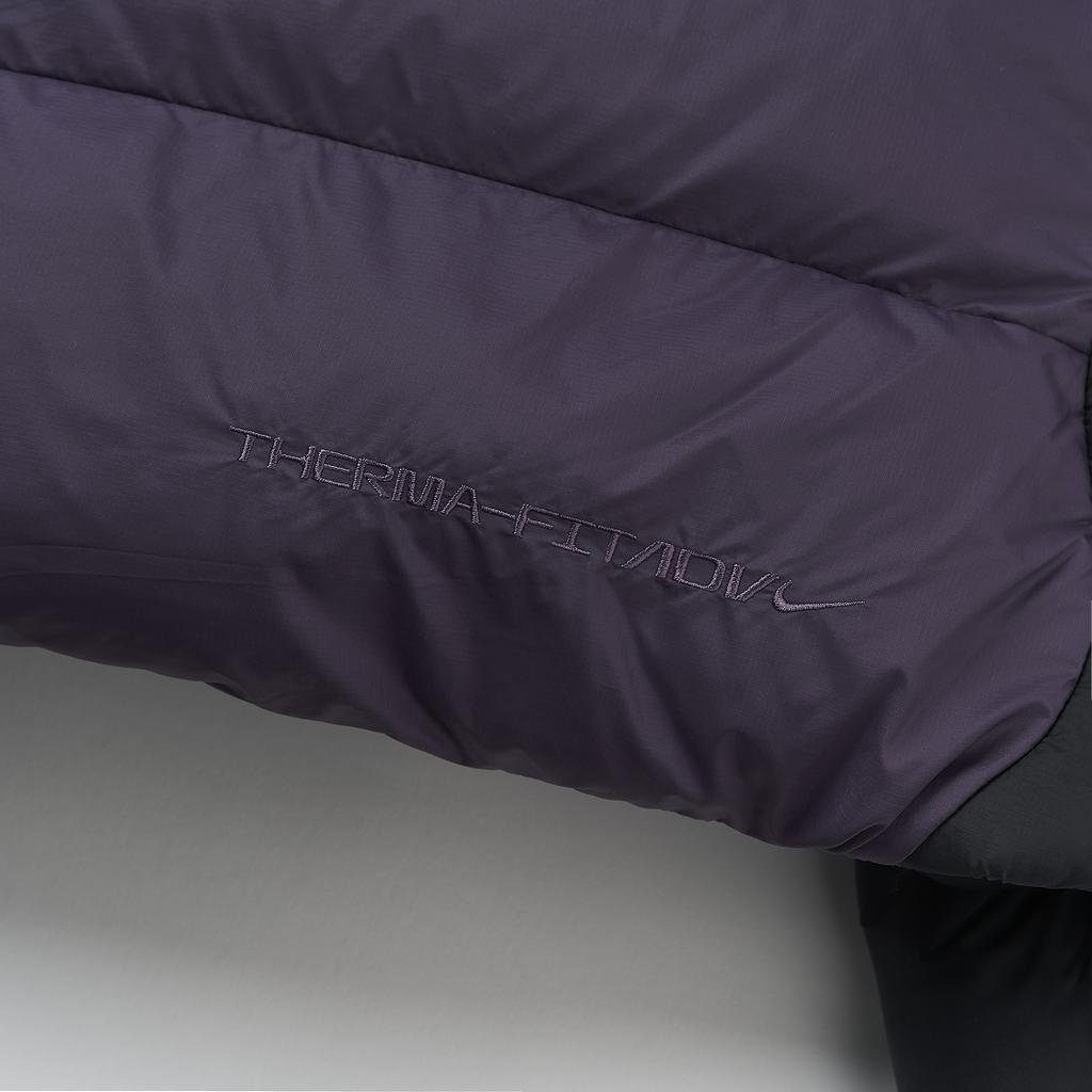 Nike ACG Therma-Fit Adv Lunar Lake PrimaLoft Свободный крой Однотонная хлопковая куртка с капюшоном Мужские куртки Насыщенно-виноградный FV8909-573
