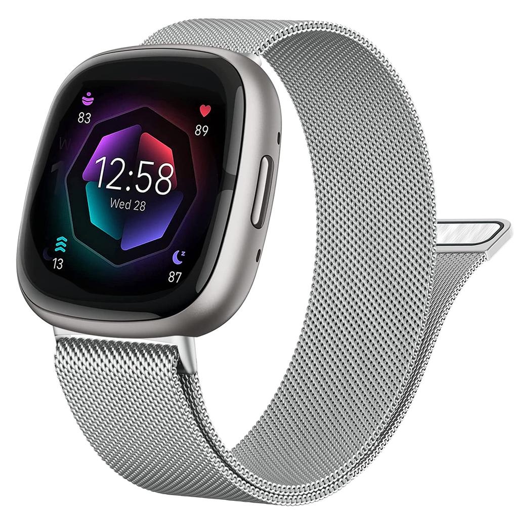 Миланский Loop ремешок для Fitbit versa 4 3 Ремешок Sense/Lite Магнитный Нержавеющая сталь металлический ремень Браслет correa Fitbit versa 2