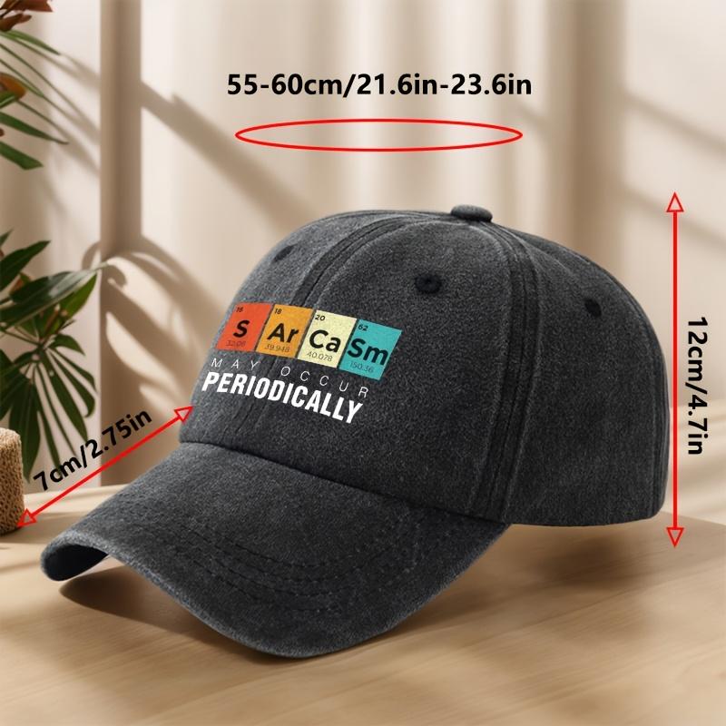 PERIODICALLY Personalized Slogan Printed Baseball Cap Classic Washed Old Retro Peaked Cap Soft Top Comfortable Adjustable Sun Visor