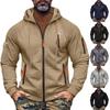 Мужская толстовка с капюшоном на молнии, карманный кардиган, мужская спортивная повседневная толстовка большого размера
