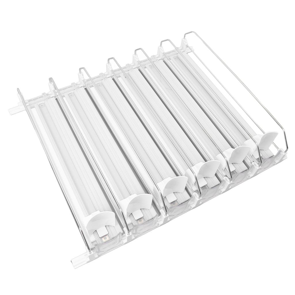 Органайзер для напитков для холодильника ABS 6 рядов Регулируемый Легкая загрузка Демпфирующий толкатель Glide для банки содовой