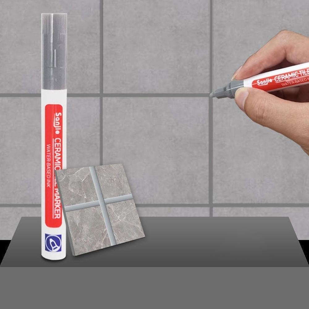 2pcs New Waterproof White Wall Tile Marker Pen Grout Restorer Gap Repair For Bathroom Floor Seam Paint Filling Construction Tools