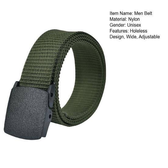 Мужской нейлоновый ремень, однотонный дизайн без отверстий, регулируемая длина, без металлической пряжки, джинсовый ремень, аксессуары для костюма