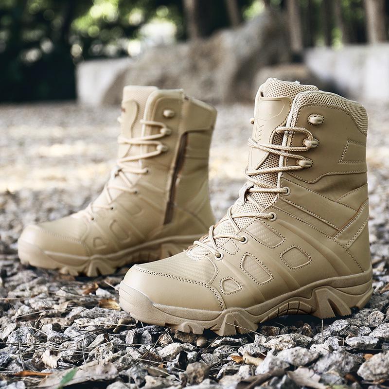 Men's Boots Fashion Outdoor Anti-collision Hiking Shoes Army Combat Military Boots