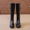 Autumn Women's Riding Boots Round Toe Chunky Heel Knee High Boots for Women Belt Buckle Platform Shoes