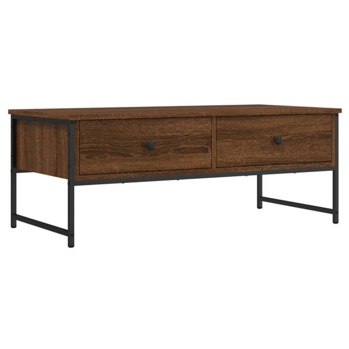VidaXL Table basse chêne marron 101x49x39,5 cm bois d'ingénierie 837741