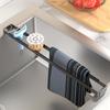 A Sponge Rack for an Iron Kitchen Sink Drainage Rectangular Storage Rack No Drilling Required Very Suitable for Sponges Detergent Rags and