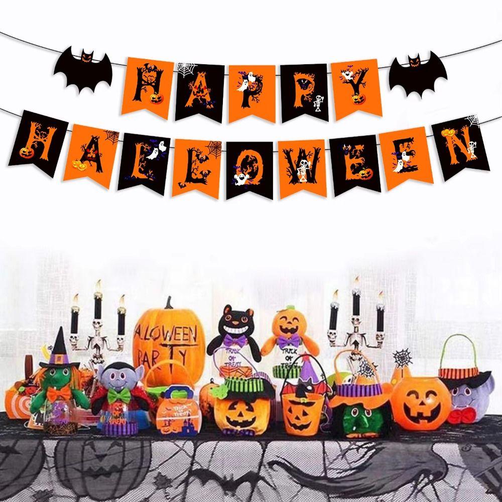 5Pcs/Set Halloween Flag Halloween Bunting Creative Halloween Hanging Decoration Party Scene