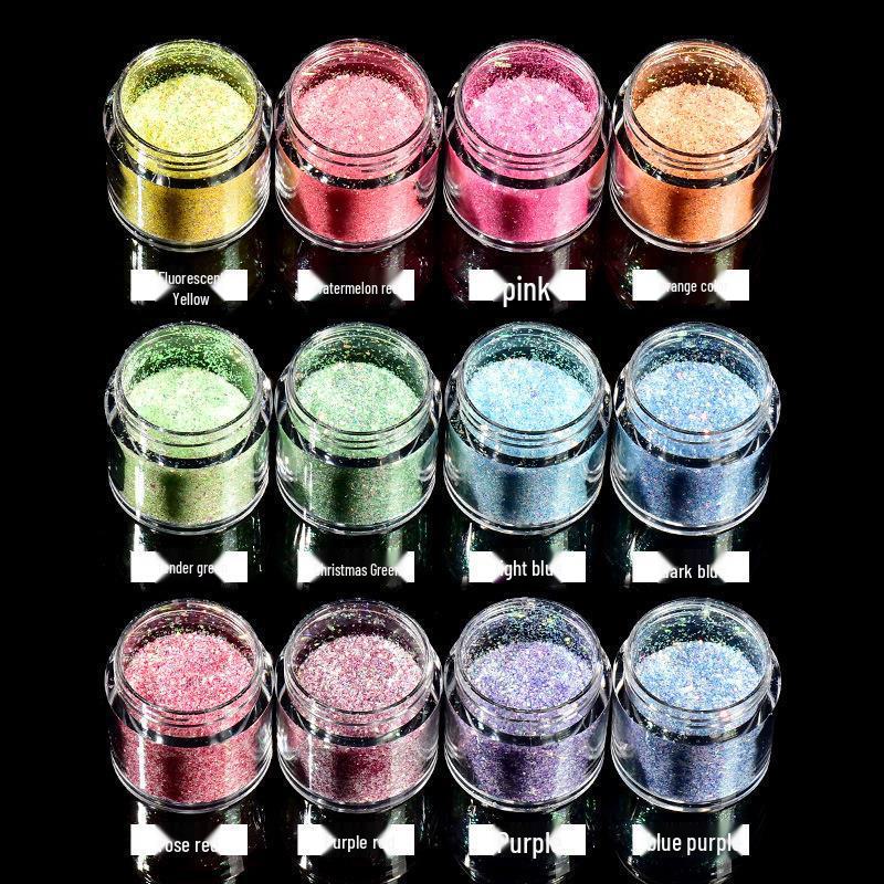 Dreamy Summer Glitter Mix: Hexagonal Sequins, Laser, and Fine Glitter In DIY Hemp Material.