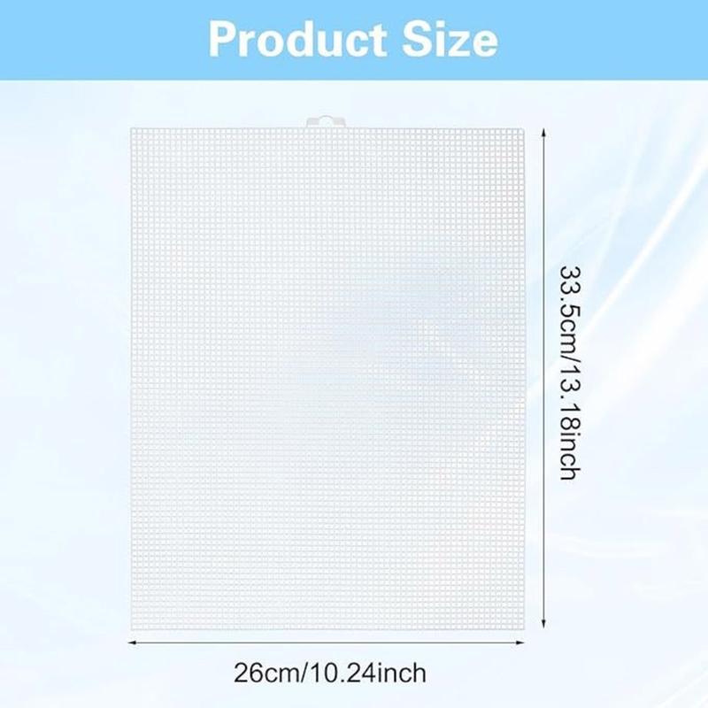 5 шт. Практичные сетчатые холсты с иглой для плетения, пластиковые сетчатые холсты для рукоделия
