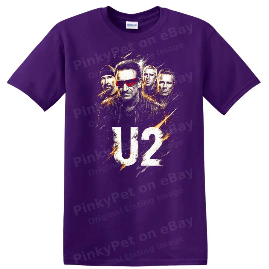 Ретро Рок-группа U2 Графическая Футболка Винтажная Хэви-метал Футболка