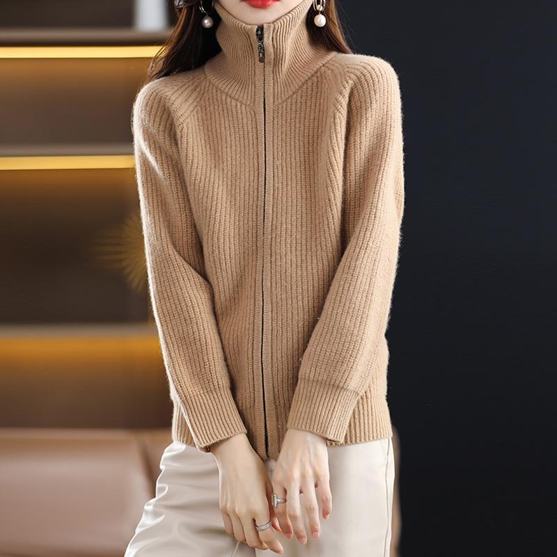 Женский кашемировый кардиган Qinghe кашемир 30% кашемир 70% шерсть осенне-зимний кашемировый утолщенный кардиган мягкий и теплый