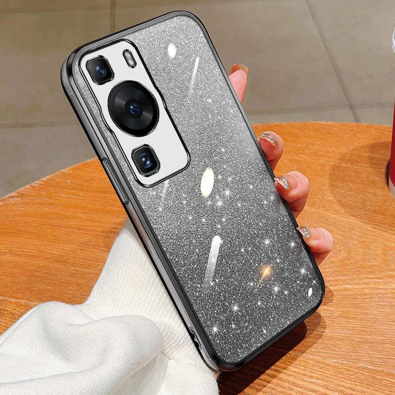 Модный блестящий чехол с градиентным покрытием для Huawei P60 P50 Pro P40 P30 Lite P Smart 2021 Y7A Y9A Y9S Y9 2019, силиконовая задняя крышка