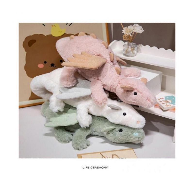 Snow Dragon 19.7" Plush Toy Luxuriously Soft, Ideal for Kids & Fantasy Fans