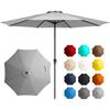 11FT Patio Umbrellas Outdoor Large Market Umbrella With Crank Lift System 8 Sturdy Ribs UV Protection Waterproof Sunproof