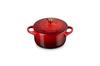 Le Creuset Mini Cocotte Stoneware Star Knob 24 oz Cerise