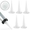 Glue Nozzle White 5pcs Caulking Tips Mouth Construction Tools