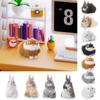 Mini Desktop Furnishings Lifelike Animal Rabbit Model Easter Rabbits Plush Toys Simulation