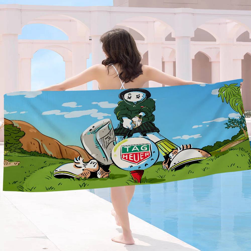 Fashion M-Malbon Golf Art Bath Towel Microfiber Soft Water Absorbing Breathable For Girl Kids Decorative Cartoon Beach Towel