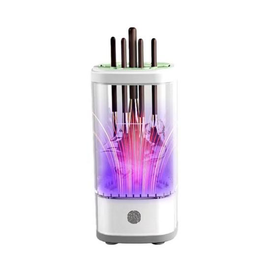 Электрический очиститель для кистей для макияжа с УФ-сушкой, работающий от USB, автоматическая машина для чистки косметических кистей, сушилка для мытья кистей, контейнер для инструментов
