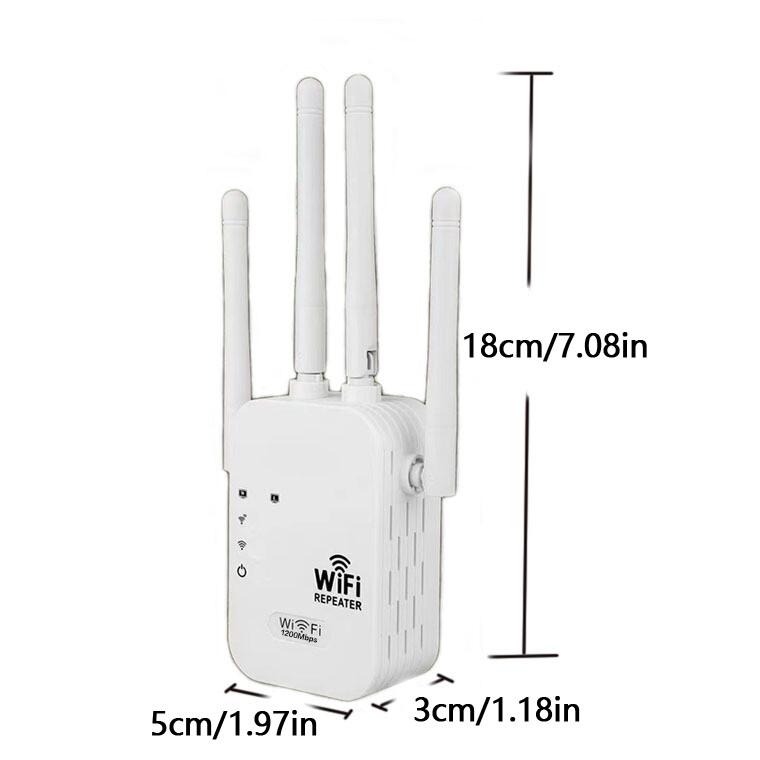 WiFi Range Extender Repeater 1200Mbps Dual Band Wireless Router Signal Booster